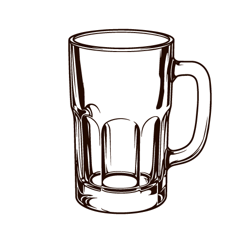 Base score Pint glass