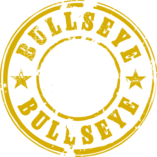 Bullseye wanted poster stamp