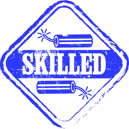 Skilled wanted poster stamp